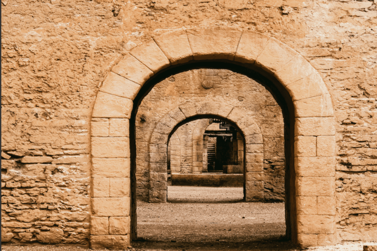 Brick archways in succession. Archways are one way to frame your subject in a photo.