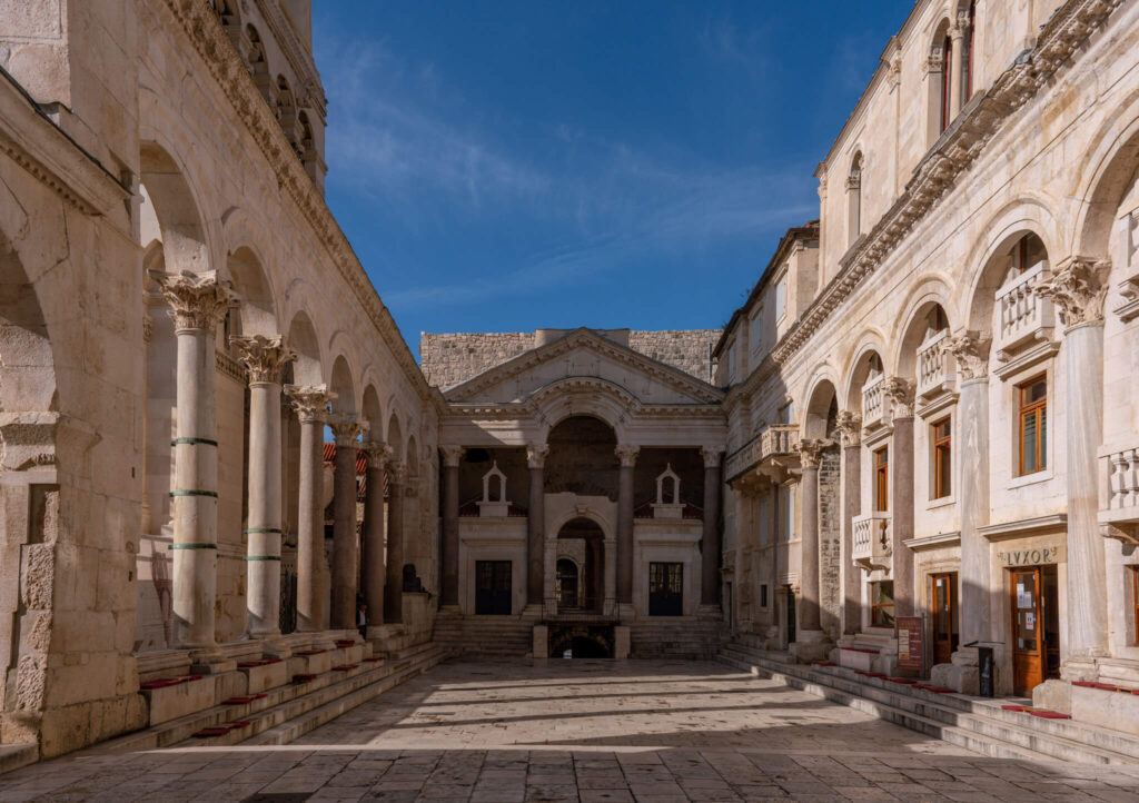 View of Diocletian’s Palace in Split, Croatia.