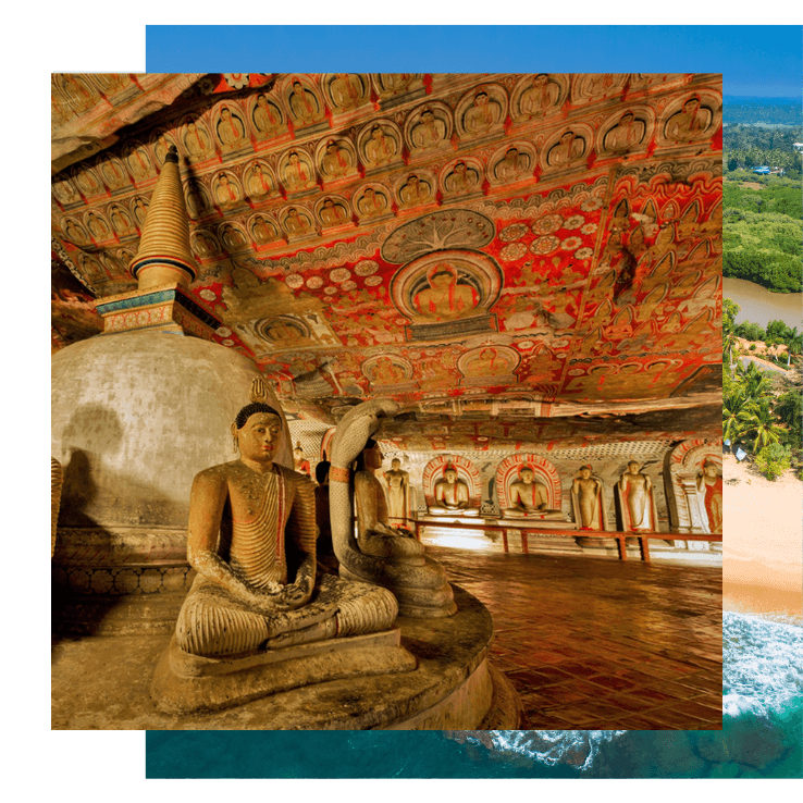 Dambulla caves and the Sri Lankan coast on a Sri Lanka yoga retreat with The Travel Yogi