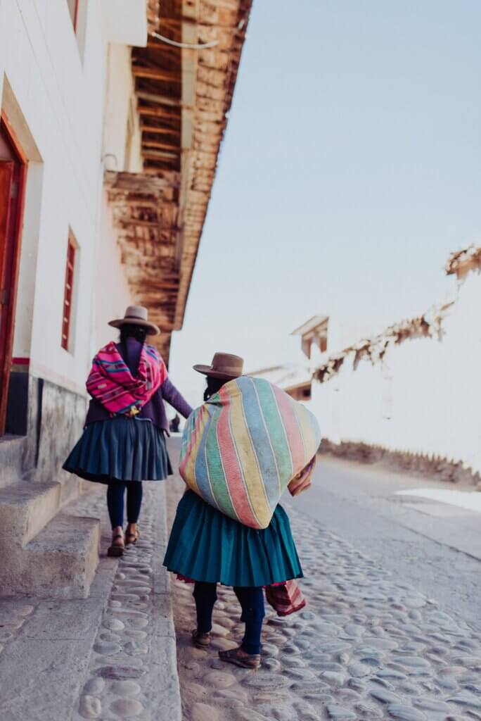 Two women walking in Cusco, Peru via Unsplash