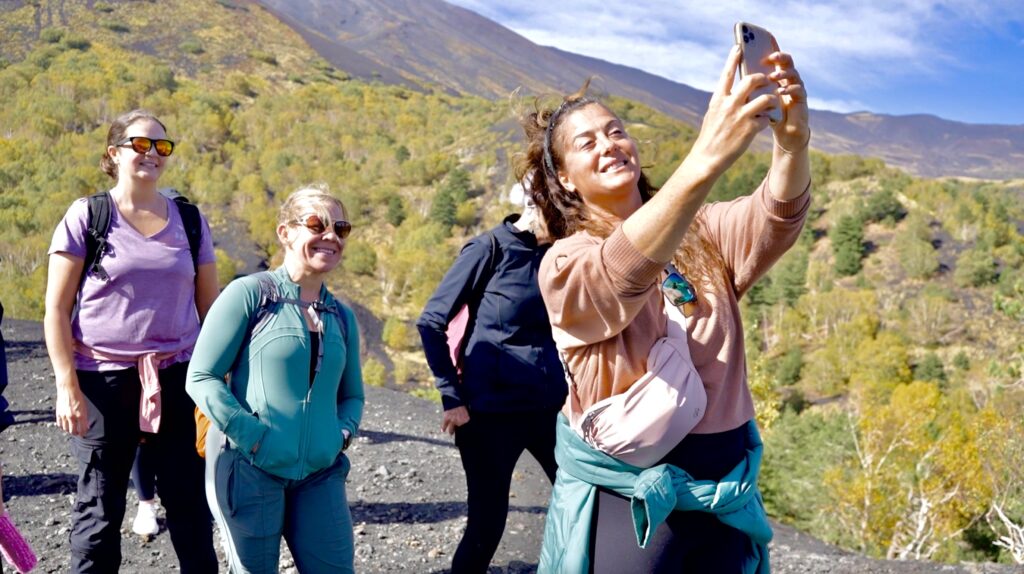 Sicily Selfie of our travelers and teacher via Dropbox