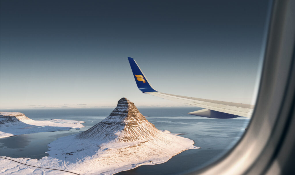 Iceland Air photo over Gluggi Island via Dropbox.