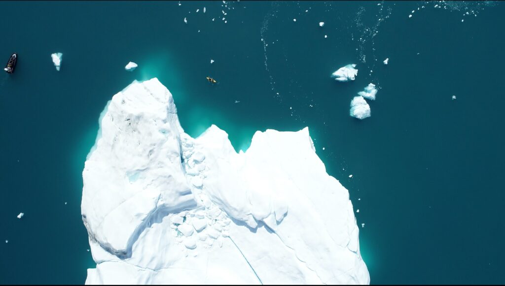 Iceberg shot from above via Dropbox.