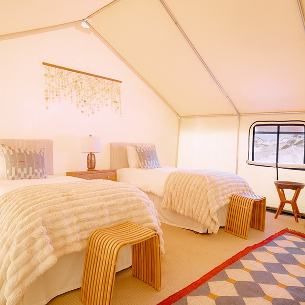 Twin glamping room Mexico Yoga Retreat The Travel Yogi