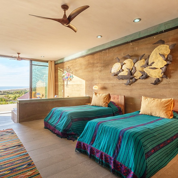 Twin room Mexico yoga retreat The Travel Yogi