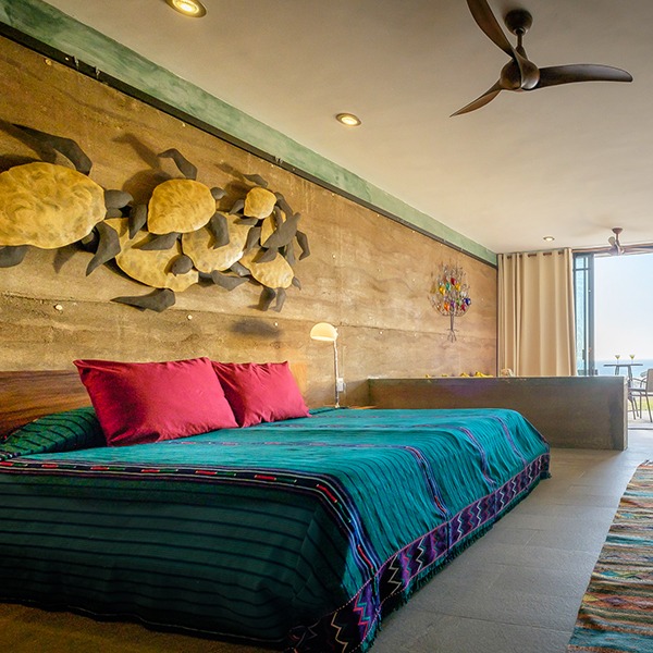 King bed Mexico yoga retreat The Travel Yogi