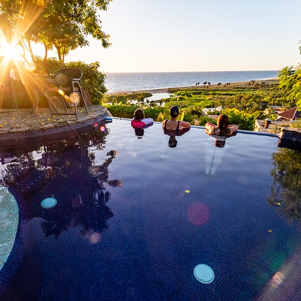 Pool time Mexico yoga retreat The Travel Yogi