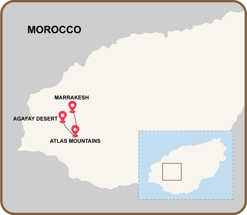 Morocco yoga retreat adventure map The Travel Yogi