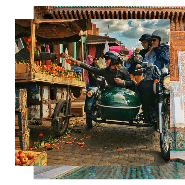 Morocco yoga retreat adventure with The Travel Yogi sidecar adventure